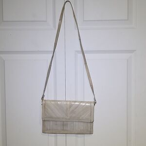 Vintage 70's-80's Patchwork Eel Skin Clutch Shoulder Bag